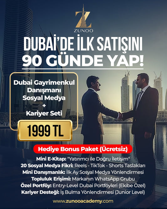 Dubai Gayrimenkul Danışmanı Sosyal Medya + Kariyer Seti