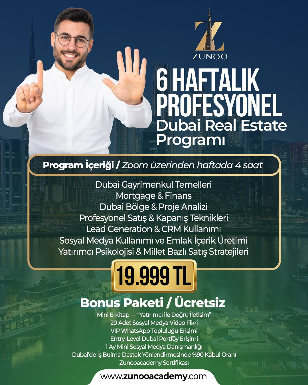 VIP Dubai Emlakçı Eğitim Paketi – 6 Haftalık Yoğun Program